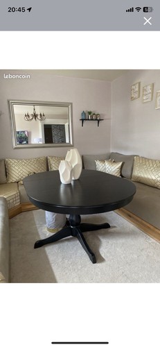 Table salon noir pliable - de,